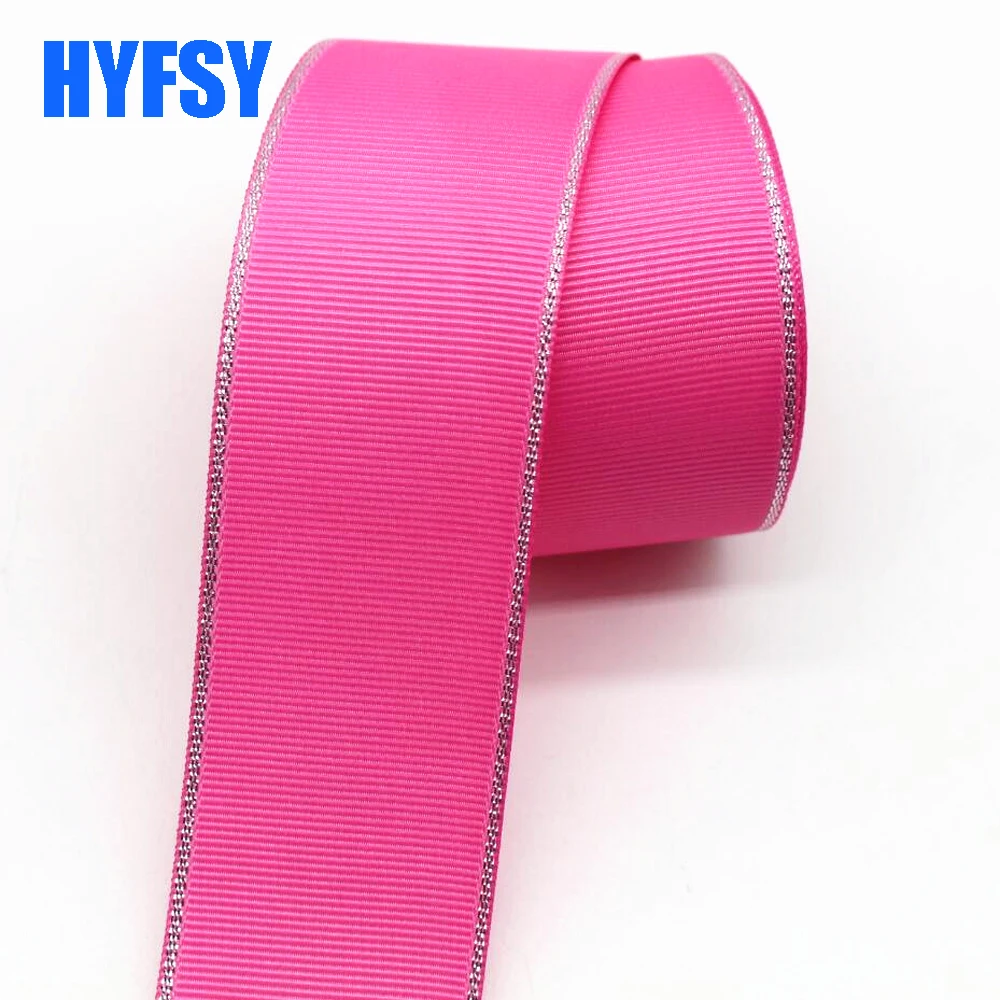 Grosgrain Ribbon ribbon decoration ribbon supplies christmas ribbon wrapping ribbon sewing ribbon 10 Yards 10MM/16MM/25MM/38MM Glitter Silver Edge Double-Sided for Crafts DIY Hair Bows Christmas Decor