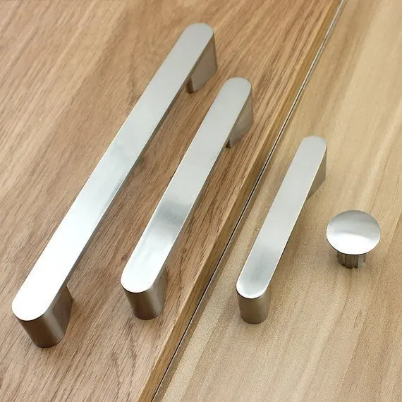 2.5'' 3.75'' 6.3'' Modern Kitchen Cabinet Door Handles Knobs Brushed Nickel Drawer Pull Handle Dresser Knob Cupboard Hardware 2.5'' 3.75'' 6.3'' Modern Kitchen Cabinet Door Handles Knobs Brushed Nickel Drawer Pull Handle Dresser Knob Cupboard Hardware