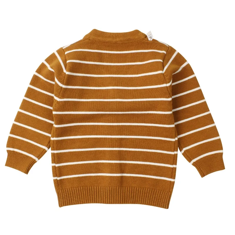 Striped Cotton Baby Sweater Casual Knit Newborn Baby Cardigan Long Sleeve V-Neck Sweater For Boy Autumn Infant Outdoor Sweaters (2)