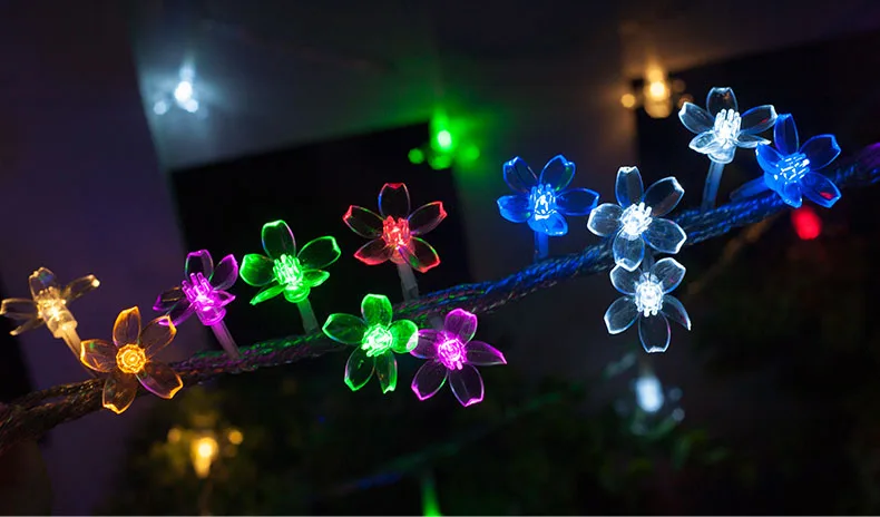 10m 100led Cherry Multicolor LED Garlands String Lights Easter Holiday Light Wedding Decoration Lighting EU US Flor Cereza Luces 10m 100led Cherry Multicolor LED Garlands String Lights Easter Holiday Light Wedding Decoration Lighting EU US Flor Cereza Luces