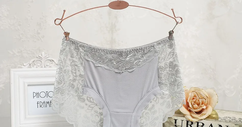 Women Underwear Briefs Sexy Women's Panties Full Transparent Pink Lace Seamless String Cotton Plus Size Women Underwear Panty 30