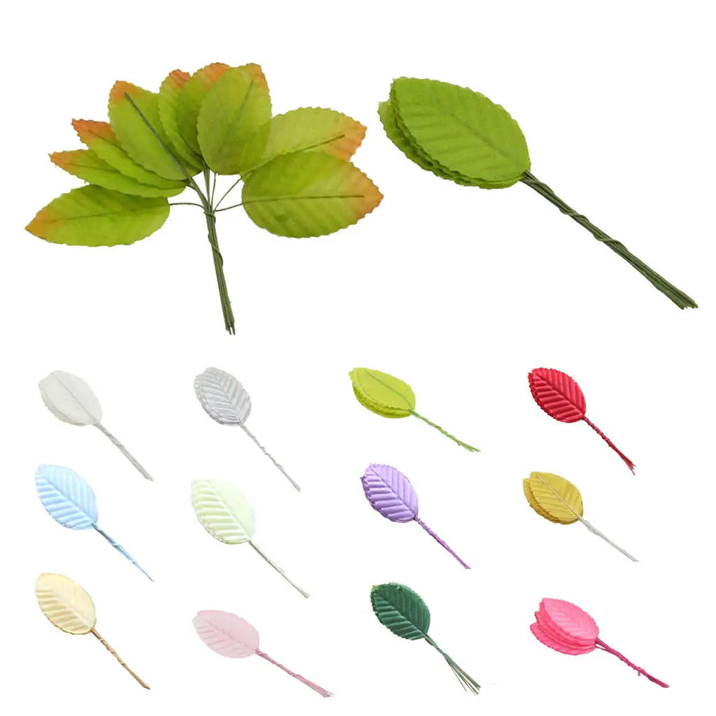 

20 Pcs/Lot 4.8*3cm Artificial Leaves High Simulation Leaves Cloth Flower Decoration Garden Home Room Decor House Decorations