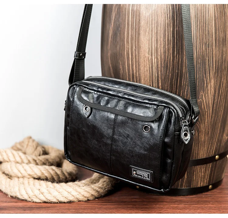 Роскошная брендовая мужская сумка, кожаная повседневная сумка через плечо для мужчин, дизайнерская винтажная маленькая сумка-мессенджер для путешествий, мужская сумка