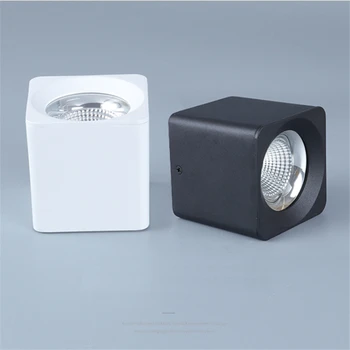 

200-240Vac input anti glare 7-40W aluminium square COB background wall sprung roof surface mounted led ceiling lamp