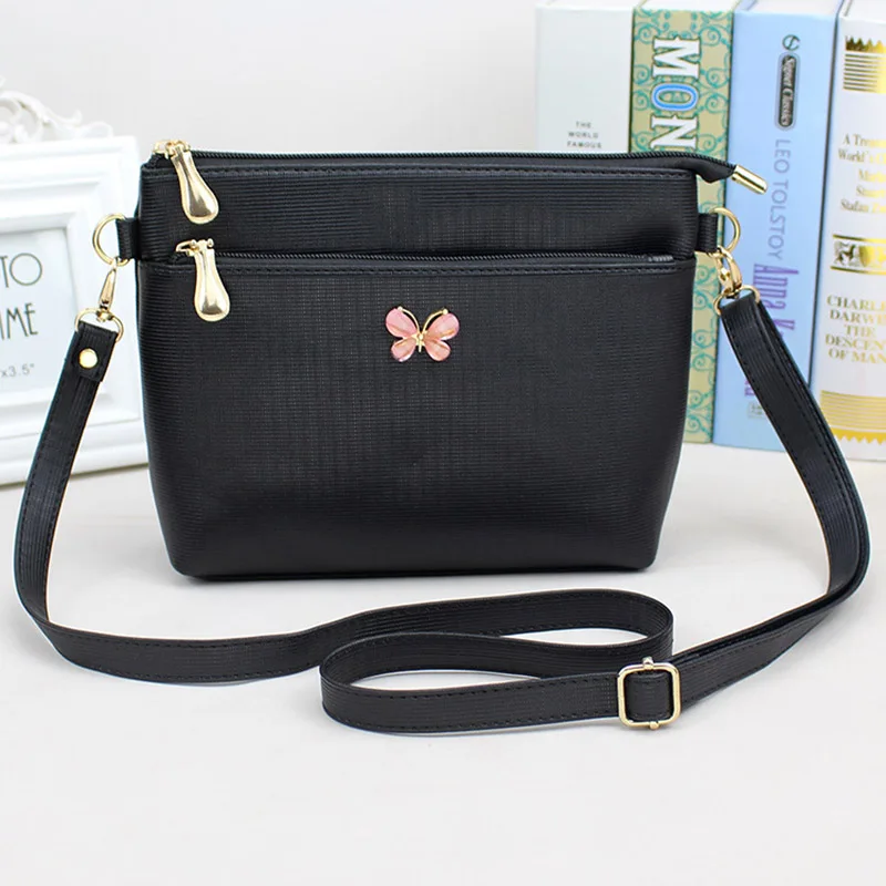 Cute Women Girls Bowknot Small Handbag PU Leather Purse Shoulder Bag