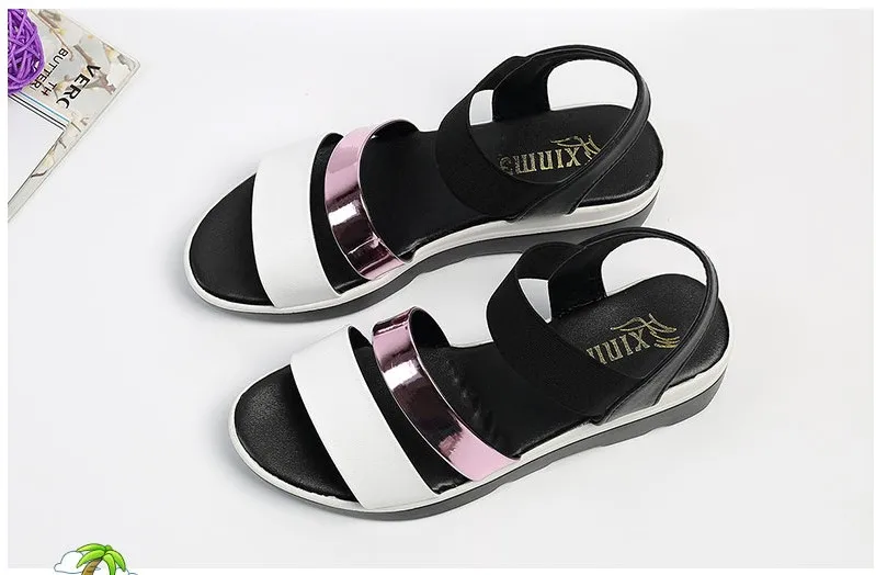 

Tenis Feminino New Arrival 2017 Sandals Female Summer New Korean Version Of The Bottom Of Thick Picnic Simple Flat With Sub3055