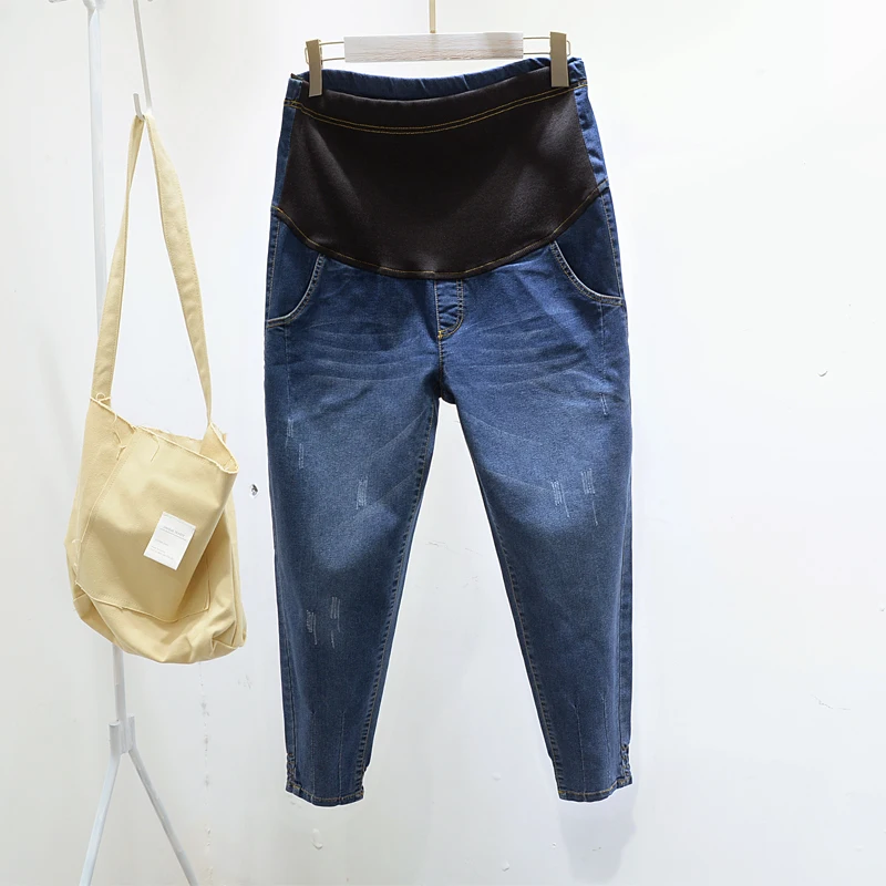 

Jeans Maternity Pants For Pregnant Women Clothes Trousers Nursing Prop Belly Legging Pregnancy Clothing Overalls Ninth Pants New