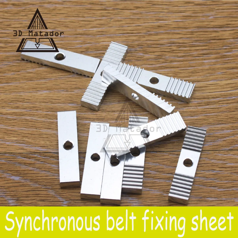 

100pcs/lot 3D Printer parts Reprap DIY GT2 Timing Belt Fixing Piece Aluminum Alloy Tooth pitch 2mm Clamp Fixed Clip 9*40mm CNC