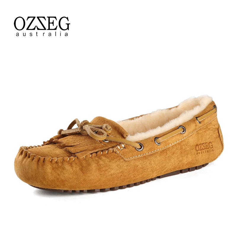 Hiver Qualité Comforatble pourpre En Mujer pu Chaussures Fourrure rose La bleu Mocassins Appartements Classique Laine Haute Noir De Vraie Lady coffee Sur Chaudes Cuir Ciel kaki Slip Femmes Véritable gris rOUqwrf