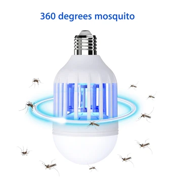 

2PCS Mosquito Killer Lamp 220V 2 in 1 Light Zapper LED Lightbulb Electric Anti Insect Bug Mosquito Fly Insect Killer Lamp Bulbs