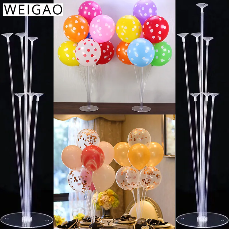 

WEIGAO 14 Tubes Clear Plastic Balloon Stick Holder Balloon Arch Column Stand Baloon Accessories Birthday Wedding Party Decor