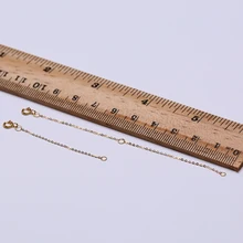 Цепочка из чистого золота 18 К, ожерелье из желтого золота, подходит для подвесок, ювелирные изделия, удлиненная цепочка