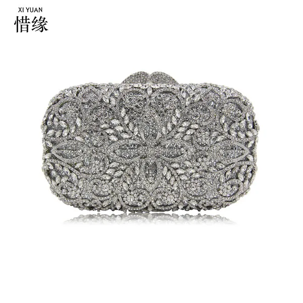 Xiyuan Марка золото Diamond горный хрусталь кошельки женские minaudiere вечерние клатч Сумки Красный Кристалл партия Клатчи Свадебные сумка