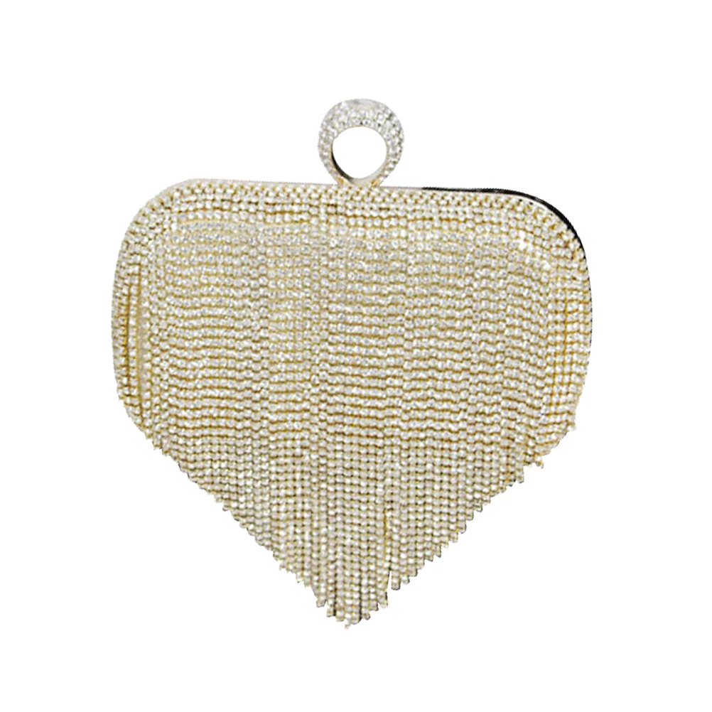 

Women Dinner Party Bags Bride Handbags Wallet Case Artificial Diamond Tassels Handbags for Banquet