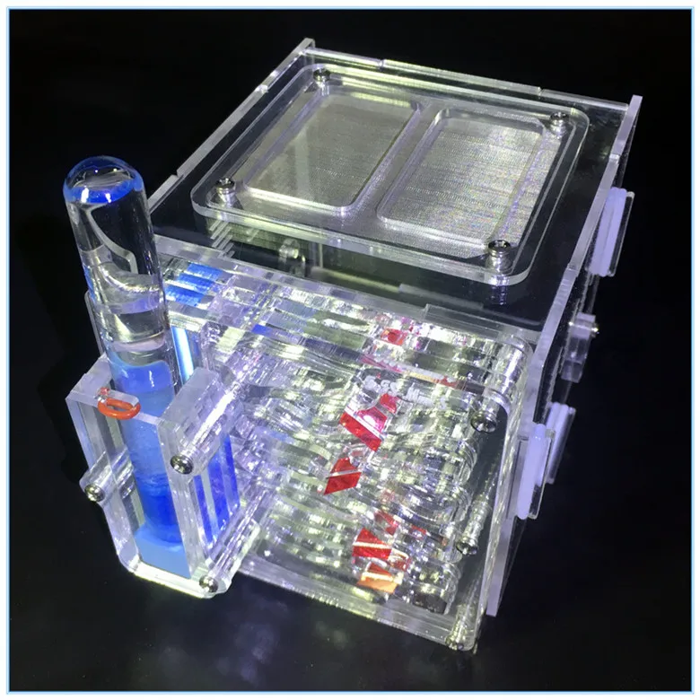 Мини муравьиный город A1 клетка для насекомых ферма гнездо с кормом корзина акриловый дисплей коробка муравьиная мастерская Студенческая научная игрушка СВЕРЧКИ клетки - Цвет: transparent