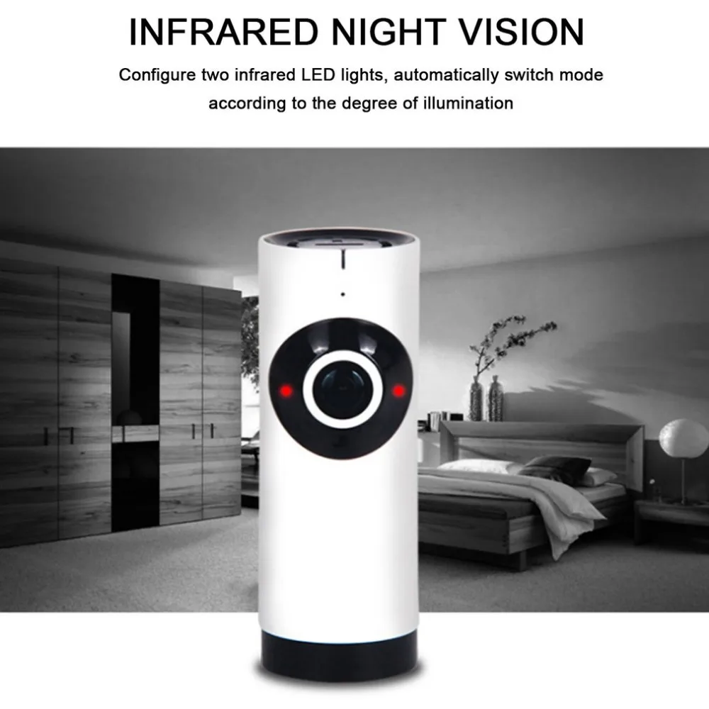 

720P Wifi Camera Panoramic 360 Degree Fish-eye Smart Home Security Surveillance Baby Monitor Webcam Wireless Night Vision Camera
