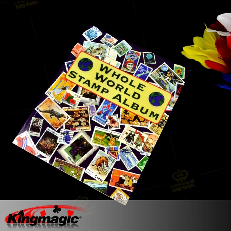 Free Shipping Kingmagic Stamps Book Magic stamp Album Close Up Magic