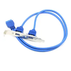 50 см шасси синий расширитель легко установить кабель обратно перегородка 20Pin к USB 3,0 материнская плата кронштейн pci Соединитель с двойной