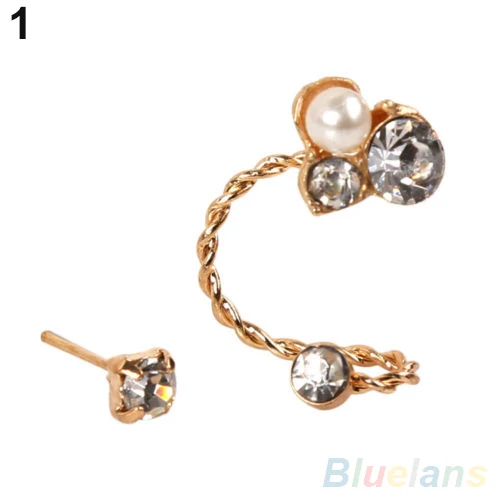 1 Pc Women S Lady Elegant Pearl Rhinestone Ear Clip Earrings 1 Pc Women S Lady Elegant Pearl Rhinestone Ear Clip Earrings Jewelry 2myv 4plc