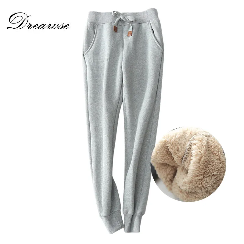Pants Loose dark Size Grey Warm Cotton High Casual Black With Padded Lambskin Plus Velvet Waist Korean Mujer Mz2043 Dreawse Trouser Harem Blue burgundy Winter gray dark zw6SWAPER