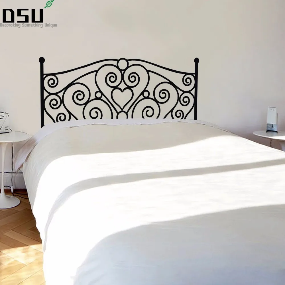 Morden Shabby Chic Headboard Wall Decal Vinyl Art Sticker Bed Wall