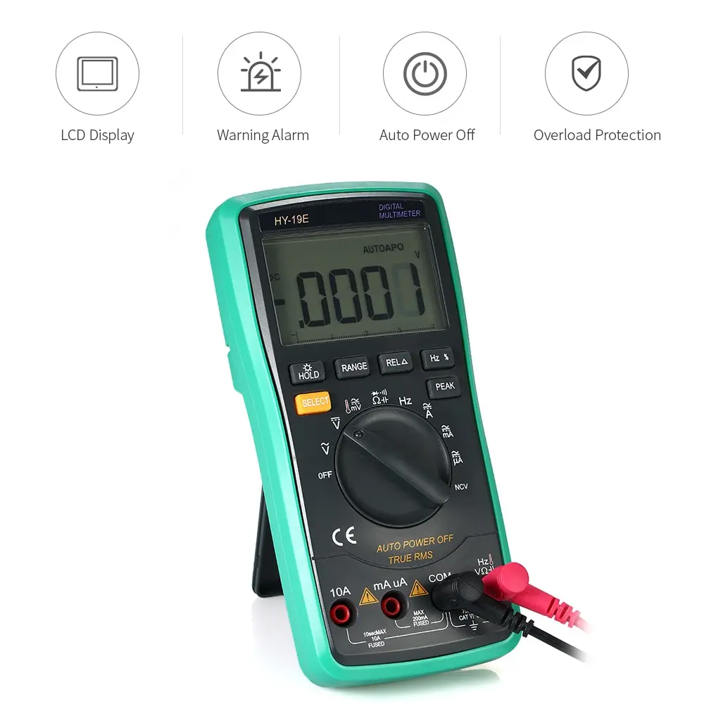 

Digital Multimeter electric instrument Temperature Detector DC/AC Voltage Current Meter Capacitance Resistance Diode Tester