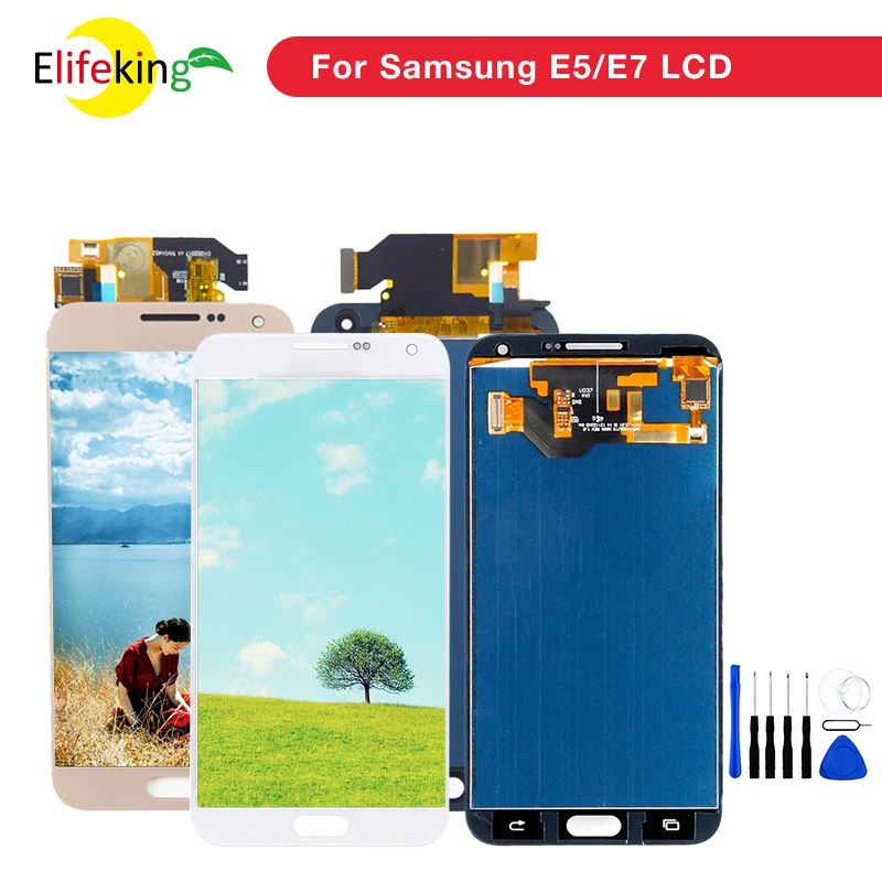 

5.0 Touch Screen For Samsung E5 E500 E500F LCD 5.5" AMOLED E700 E700F E700H E700M Display Spare Parts Touch Assembly Replacement