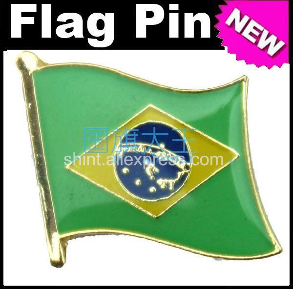 

Lapel Pins Brazil Flag Pins All Over The World Badge Emblem Country State Pins