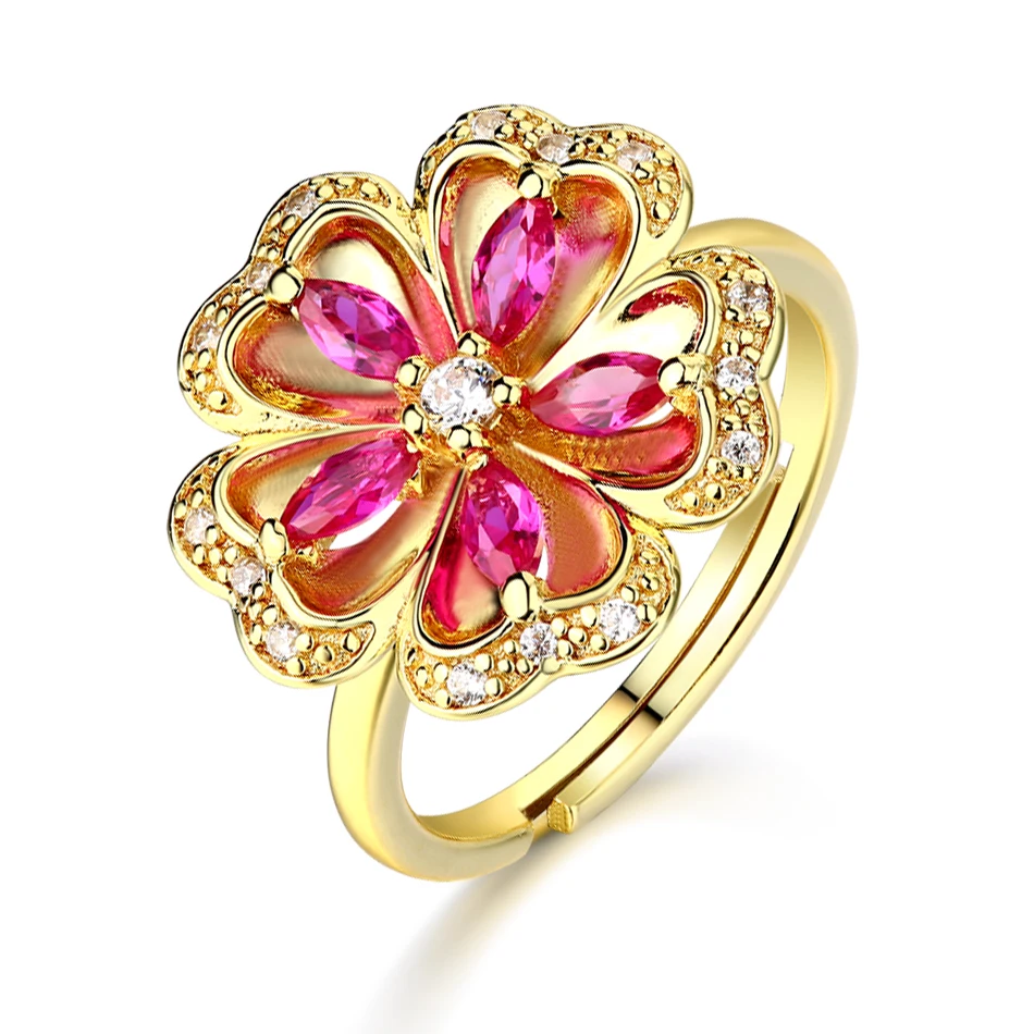 ALLNOEL Ruby Ring Sterling Silver 925 Jewelry Women Party Rings Red Corundum Ring  Gifts Gor Friends On March 8  Jewellery  (2)