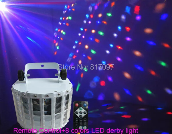 New Arrival 8 color Remote butterfly led stage lighting derby effects light wedding bar ktv light