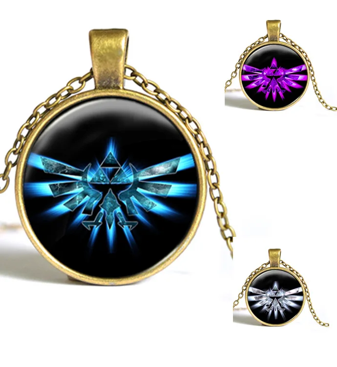 Zelda Triforce Necklace Legend of zelda pendant personality silver