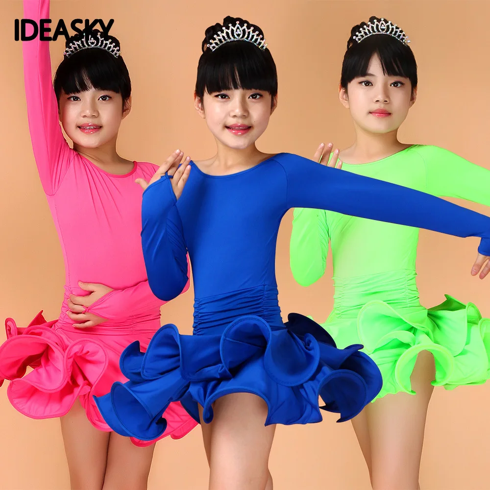 

sexy latin dance dresses competition dress for girls kids child kid costumes ballroom dancing dresses children red cha cha wear