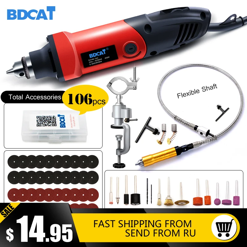 Najtaniej BDCAT wiertarka elektryczna szlifierka dremel szlifierka grawerująca Mini wiertarka obrotowa szlifierka polerska akcesoria dremel