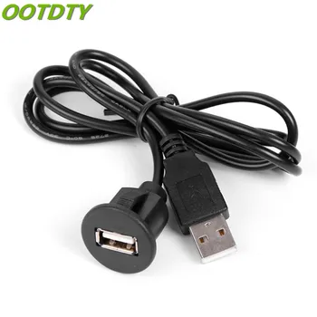 

OOTDTY 2m PC Car Dash Board Mount USB 2.0 Male To Female Socket Extension Panel Cable For Car For Any Application