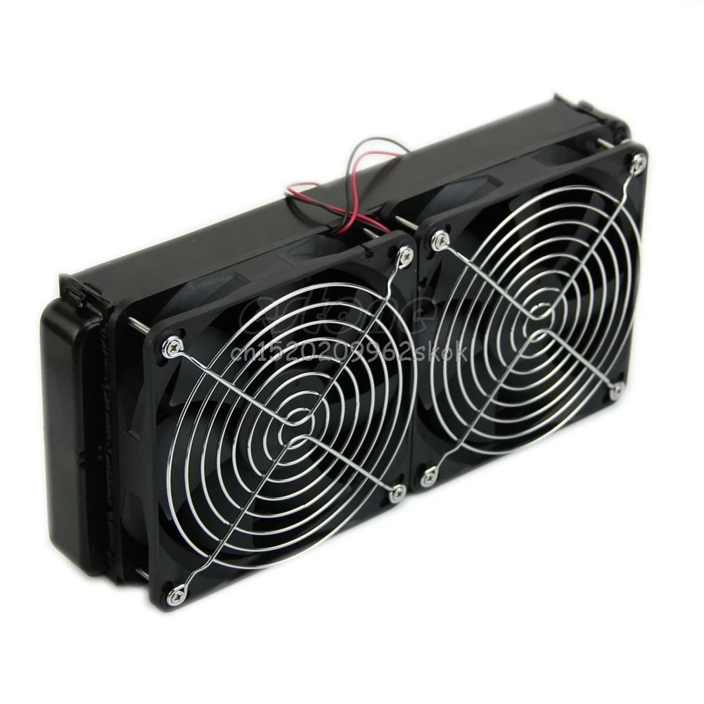 

Computer Accessories 1pc 240mm Aluminum Computer Radiator Water Cooling Cooler 2 Fans For CPU Heatsink #H029#