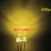 500 шт. 2 мм плоский Топ теплый белый прозрачный 12000MCD светодиодный Яркий теплые белые светодиоды 2 мм Большой/широкий угол теплый белый светодиодный