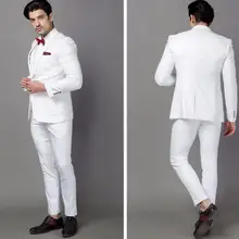 Классический качество белый мужской костюм смокинг костюм мужской деловой костюм свадебные костюмы для мужчин белый свадебные смокинги для мужчин