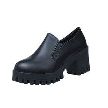 The new shoes and women shoes, Bullock cashmere thermal wind Vintage high-heeled shoes with thick