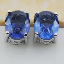 Светло-фиолетовый кристалл; Циркон 925 пробы серебряные серьги-гвоздики в виде PE04 этот товар Минимальный заказ составляет$10