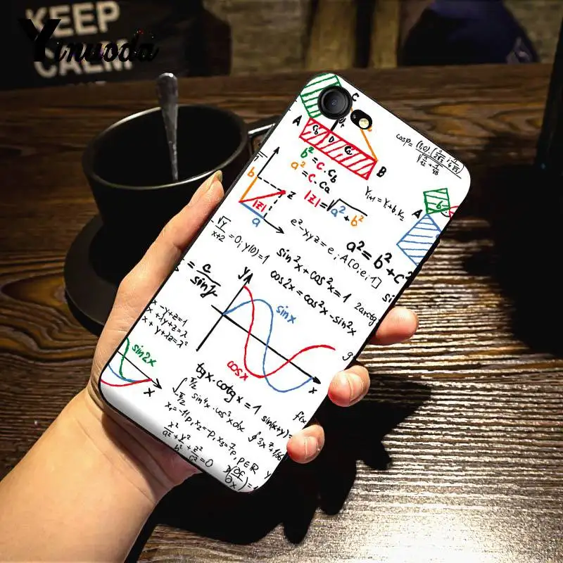 Yinuoda для iphone 7 6 X чехол с формулами математическая формула химический кремний чехол для телефона для iphone 7X6 6S 8 Plus 5 5S SE XR XS XSMAX - Цвет: 1