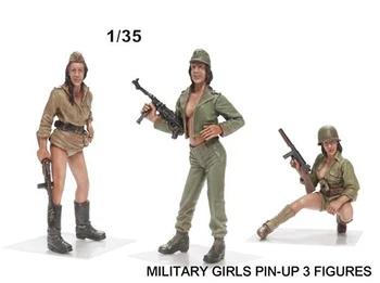 

1/35 modern 3 Girls Pin-Up new toy Resin Model Miniature resin figure Unassembly Unpainted