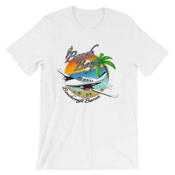 

Summer Short Sleeves Cotton T-Shirt Beech Boyz Beechcraft Baron Airplane T-shirt - Personalized with N# Tee Shirt