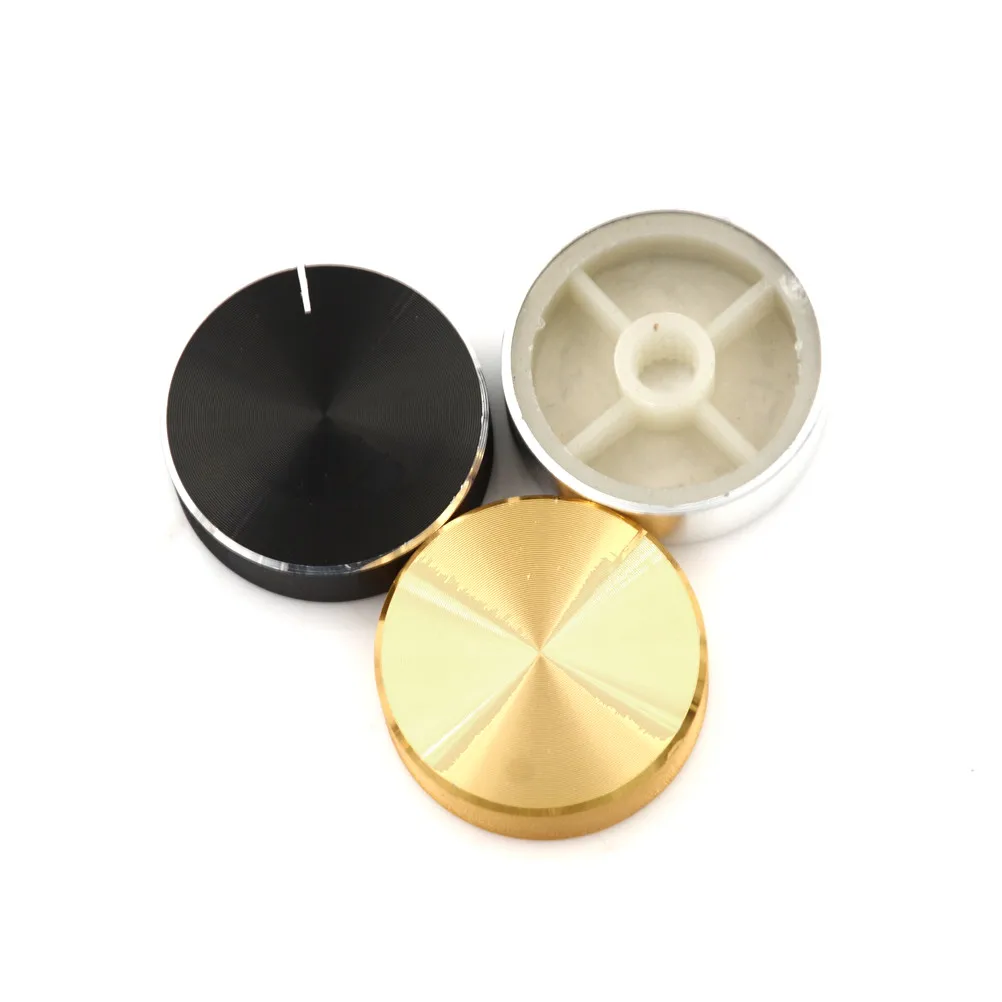 

1PCS Hot Sale Good Aluminum Volume Control Amplifier Knob Wheel High-grade silver/gold/black