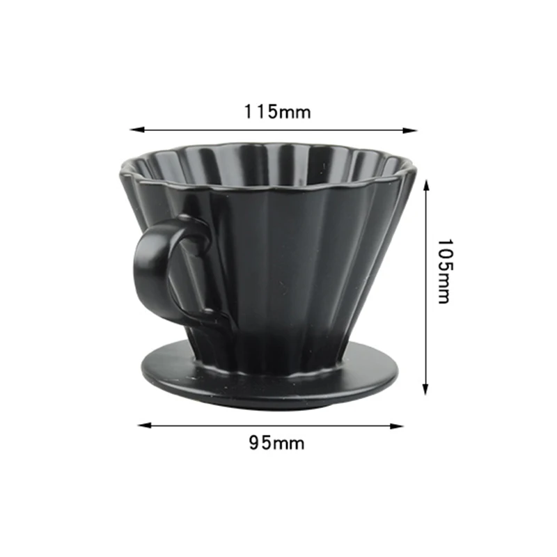 Лепестковая чашка для кофейного фильтра, керамическая чашка для эспрессо V60, воронка, капельный ручной удар, 1-4 фильтры, чашки, профессиональные аксессуары для соревнований