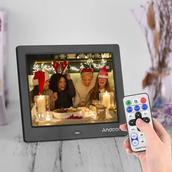 

Andoer C805 8" LED Digital Photo Frame Desktop Album 1024x768 Supports Clock/Calendar/Music/Video Functions with Remote Control