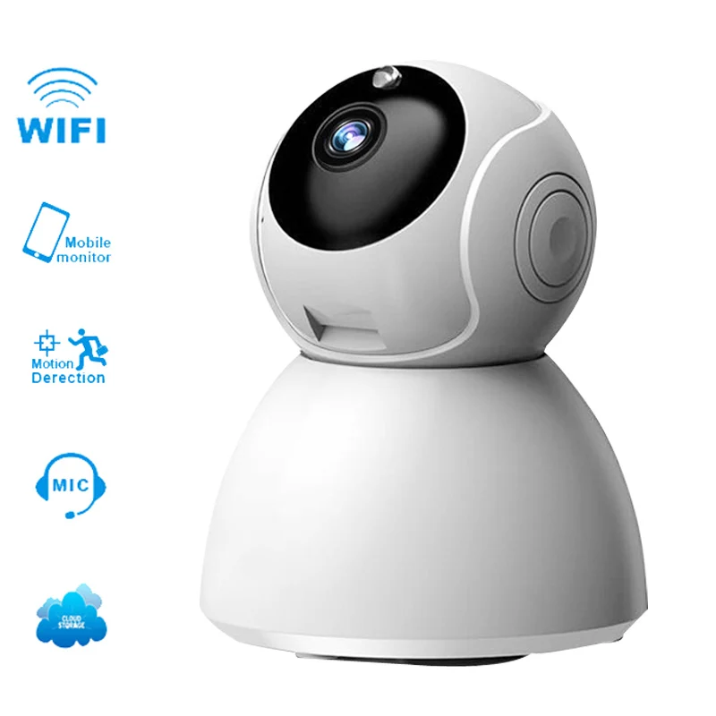 

GCCAC IP WiFi Camera 1080P Wireless Smart Cam Home Security Surveillance PTZ Motion Wi Fi Monitor TF Card IPcam Wi-Fi Camera 2MP