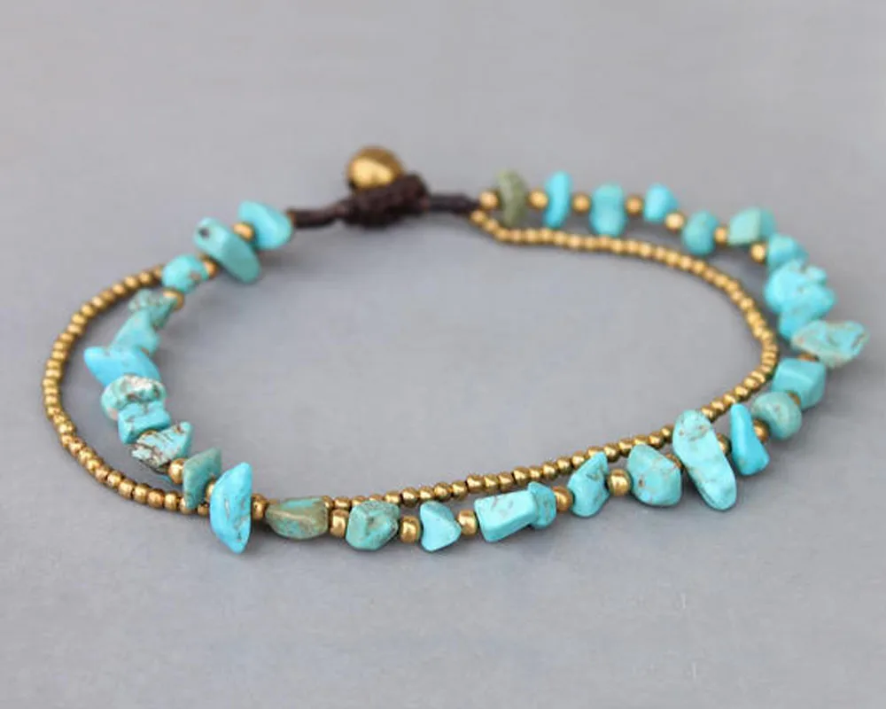 Винтажный латунный браслет ювелирные изделия для ног Pulseras ретро-браслет на ногу