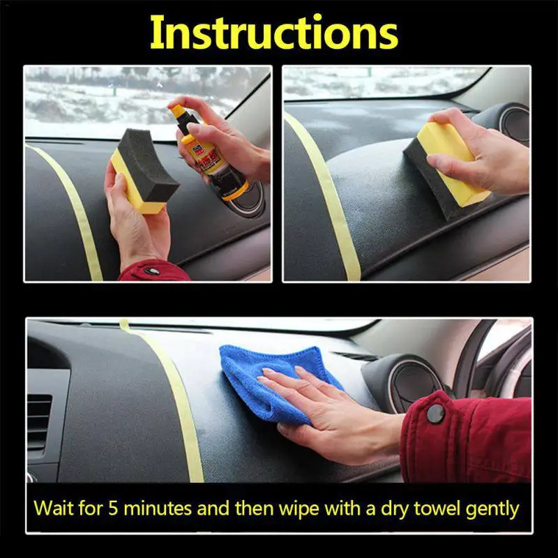 Leather Refurbished Spray font b Car b font Dashboard Leather Upholstery Cleaner Dust Remover Polish Wax