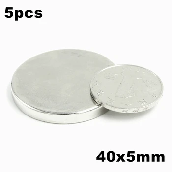 

5pcs Super Powerful Strong Bulk Small Round NdFeB Neodymium Disc Magnets Dia 40mm x 5mm N35 Rare Earth NdFeB Magnet