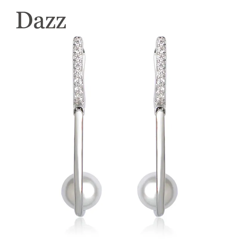 Dazz роскошные медные серьги-гвоздики из Кубического циркония золотого цвета